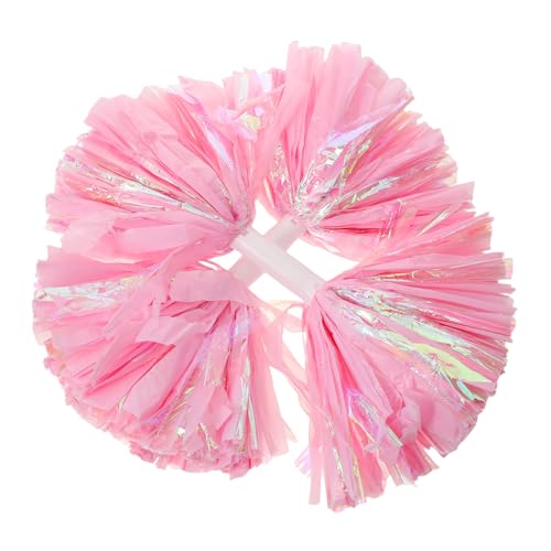 JOINPAYA 2 Piezas Flor De La Mano De Porristas Flor De Porristas Animando Pompones Pomunter Pompones De Espíritu De Equipo Rosa Páginas