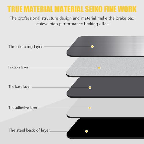Image of D1058 Front Ceramic Brake Pads Kit Fit For Chrysler 300 2005-2023, For 200 2013-2014, For Dodge Charger 2006-2023, For Magnum 2005-2008, For Challenger 2009-2022, For Charger 2006-23