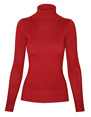 Image of Cielo Womens Solid Basic Stretch Turtleneck Pullover Knit Sweater