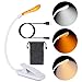 Produktbild Leselampe Buch Klemme, 7 LED Bernsteinfarbene Augenschutz Leselampe, 3 Farbtemperatur, Helligkeit Stufenlos Einstellbar, USB Wiederaufladbare LED Buchlampen für Nachtlesen, Büro, Buch, Bett
