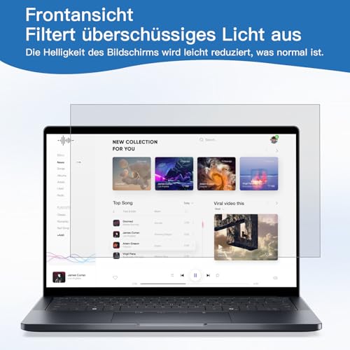 Protector de pantalla para laptop de 15,6" anti espías y antirreflejos 2