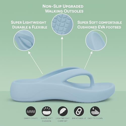 Image of ORTHO JOY Orthopedic Slippers for Women | Comfortable EVA Flip-Flops with Arch & Heel Support | Anti-Skid Lightweight Slides for Foot Pain Relief - Ideal for Indoor & Outdoor Use