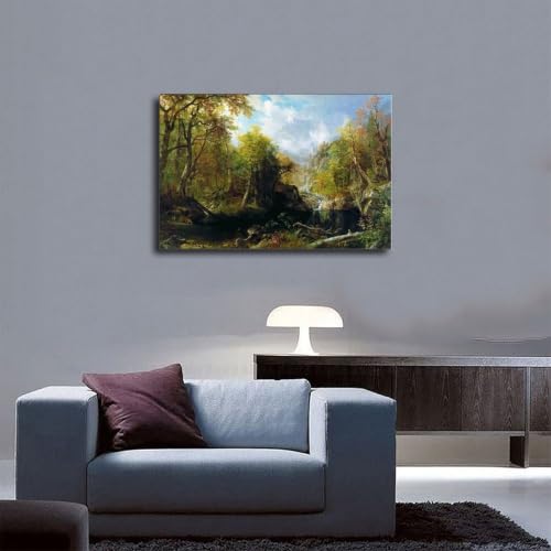 Poster The Emerald Pool Albert Bierstadt impression toile 40x61 cm