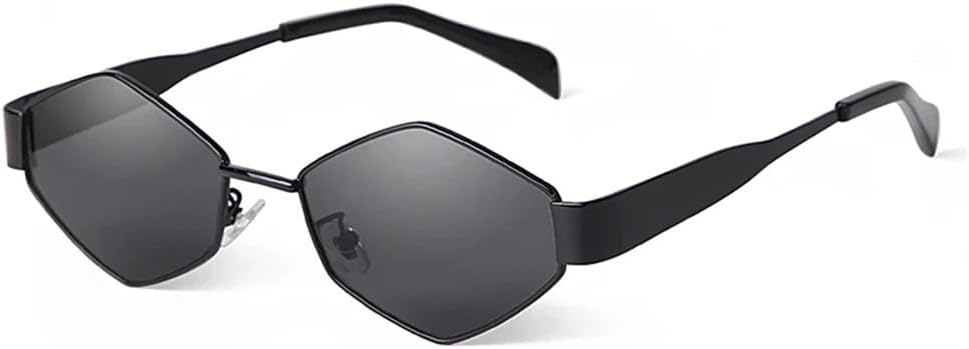 Metal Punk Square Sunglasses Men Women Retro Polygon Steam Punk Sunglasses