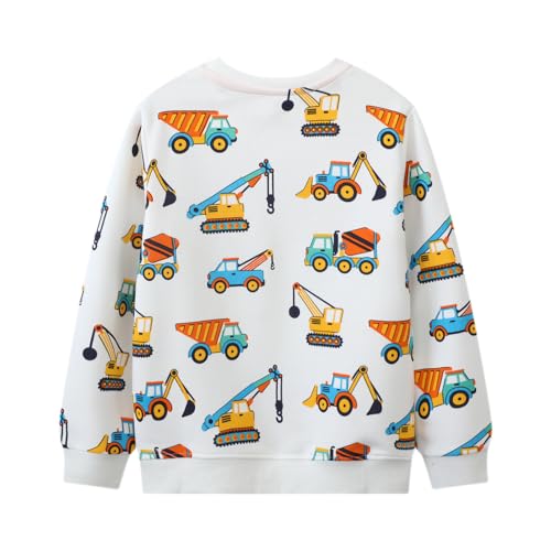 Toddler Boys Cotton Sweatshirt Dinosaur Pullover Sweater Long Sleeve Crewneck Tops Tee 2-7T2
