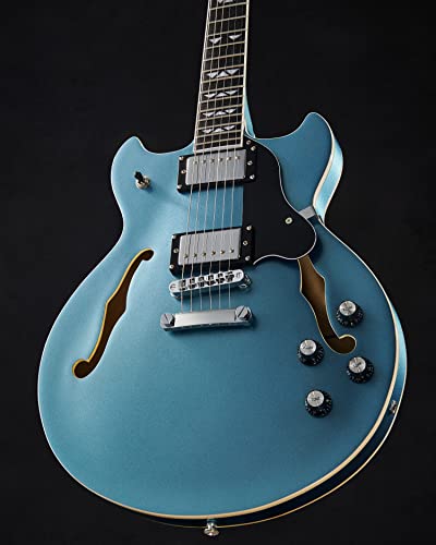 Westcreek 333 Electric Guitar With 6 String, Semi Hollow Body Jazz Electric Guitar, Alnico Humbucker Pickups, Roosewood Fretboard, Rounded End Jumbo Frets, Full #TOP5