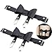Produktbild Daimay Leder Strumpfband 2 PCS Oberschenkel Ring Harness Suspender Gothic Gummi Nieten Strapsbänder Verstellbare mit Metallklammern - Schmetterlingsknoten- Schwarz