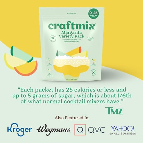 Image of Craftmix Margarita Mix, Cocktail Mixers & Mocktail Drink Mix, 12 Pack