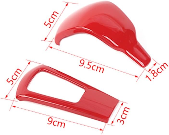 2PCS Gear Shift Knob Cover Gear Shifter Head Cap Trim Protector for Dodge RAM TRX 2018 2019 2020 2021 2022 2023 2024 Interior Accessories (Red)