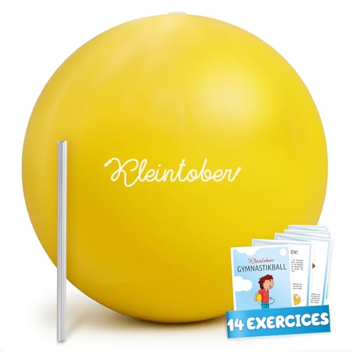 Kleintober Ballon de Pilates avec Paille Gonflable I Ballon de Gymnastique I Yoga Fitness Balance Entraînement à la Maison