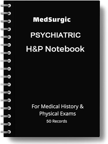 H&P psychiatric Notebook, Psychiatric History & Mental Status Exam Notebook for Students, Medical Practitioner, Psychiatric Nursing- 100 Templates