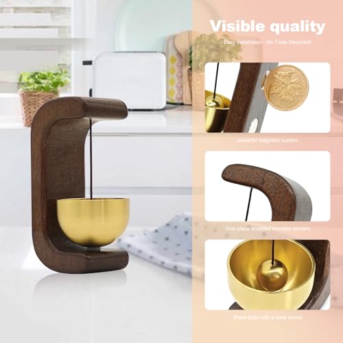 image for Generic Magnetic Door Chime 2-Pack - Wooden Wind Chime Bells for Door 