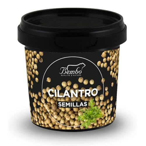 Semillas de Cilantro Bembo 40 g | Especia Natural y Aromática | Sin Glutammati, Antiaglomerantes, Colorantes | Envase anti luz, anti-oxidación, reciclable y reutilizable