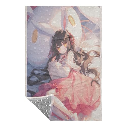 Mantas para sofá grande y acogedora de anime para salón y dormitorio 3