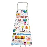 VAMSII Norway Trip Gift Norway Kitchen Chef Cooking Aprons Norwegian Lovers Gifts Scandinavian Gift Norway Souvenir (NorwayApron)