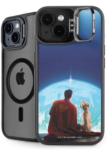 Skinit Kickstand Phone Case Compatible with iPhone 15 - Officially Licensed Superman 2025 Man of Steel Ascension Heroic Glow Design