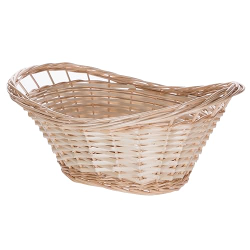 Decorative Oval Split Willow Basket with Handles