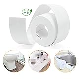 cinta para juntas drywall Instalación fácil: simplemente pele y presione la tira autoadhesiva a la superficie en minutos. Sin herramientas, sin ensuciar, sin problemas y desperdicio, alternativa fácil al calafateo regular