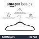 Amazon Basics Kleiderbügel aus Samt, 30 Stück, Schwarz/Roségold