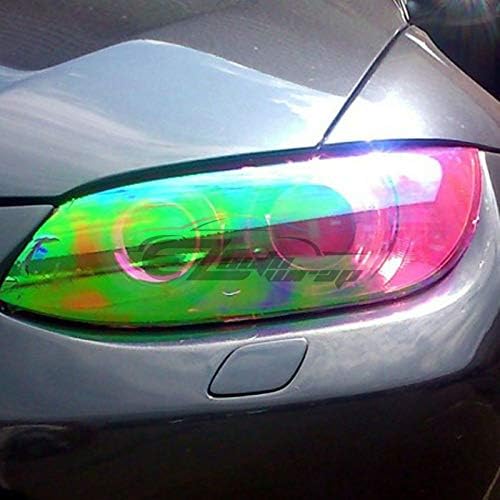 Free Tool Kit 12"x72" (1FT x 6FT) Chameleon Neo Purple 12000k Headlight Taillight Fog Light Side Marker Vinyl Tint Film Self Adhesive - 4