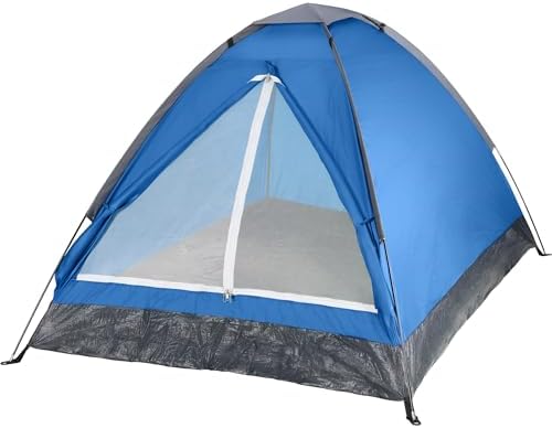 5 Person Camping Tent with Rain Fly and Carrying Bag - Lightweight Outdoor Pop Up Tents for Camping Essentials, Music Festivals, Backpacking, Hiking, or Beach Shelter by Wakeman Outdoors