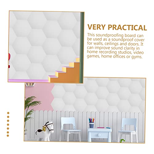 BESTonZON 6 piezas paneles autoadhesivos para insonorización para Ktv, teatros en casa y estudios, tableros acústicos absorbentes, reducción de ruido decorativa miniatura 7