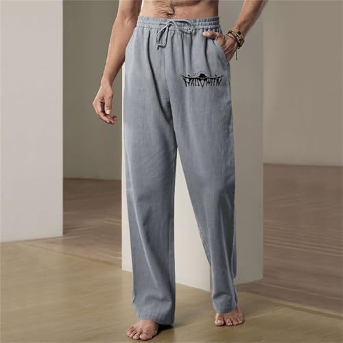 Pantalones de flores llamativos de corte recto y tejido transpirable 5