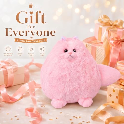 Image of Winsterch Giant Pink Cat Stuffed Animal, 20-Inch Large Stuffed Cat Plush