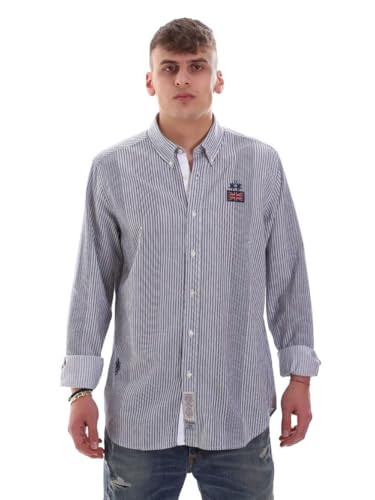 Chemise La Martina OMC021 anti-plis solution style pour silhouette homme élégante taille S