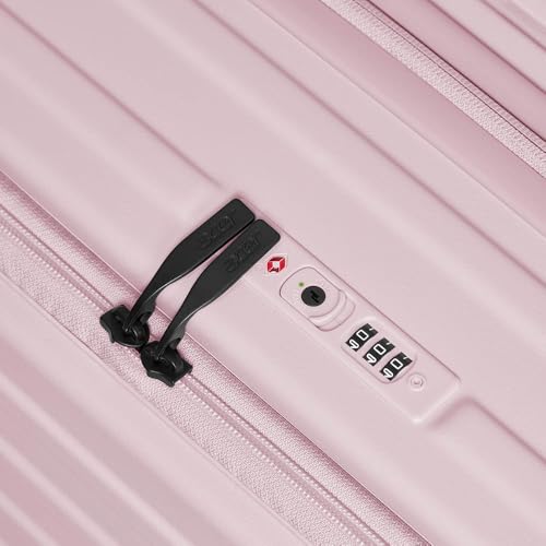Image of Acer Barcelona Suitcase, 25 inch Check-in, with 360 Degree Spin 8 Wheels, TSA locak, Top Opening, Expandable, Recycled Polyester Material, Pink