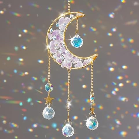 Decozion Moon Shaped Amethyst Suncatcher Cover