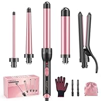 5 in 1 Keramik Lockenstab mit Glätteisen - BESTOPE MIX Lockenstab Set mit Verschiedenen Aufsätzen für Große und Kleine Locken, 10-32mm Schnellaufheizung 2 Einstellbare Temperatur für Lange kurze Haare