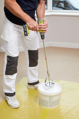 ProDec 610 mm robuster Paddelmischer-Rührer für Bohrmaschinen zum schnellen und effektiven Mischen von Farbe, Gips, Mörtel, Beton, Putz, Estrich, Ausgleichsmassen, Fugenmassen und mehr