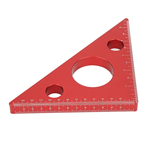 Aluminum Alloy Right Angle Ruler Woodworking Measuring Gauge, Ruler, DIY Measuring Tool with Clear Scale for Router Bit Height, Table Saw Height Usage