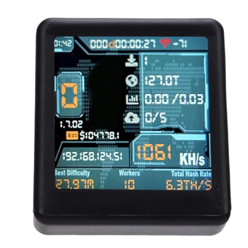 Smart Gift crypto idéal pour offrir une mini horloge TV mineur Bitcoin autonome en WiFi