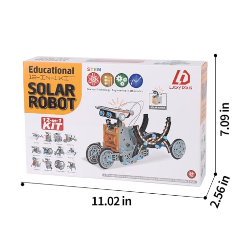 Lucky Doug Solar Power Kits Toys for Boys Ages 8-13, STEM Robot Kit Toys Gifts for Kids 8 9 10 11 12 13 Years, Educational Building Science Experiment Set Birthday for Kids Boys Girls - Image 10