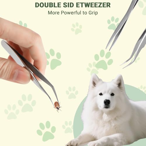 WQDD STANPET Zeckenzange Set 3-teilig mit Aufbewahrungstasche – Edelstahl Zeckenpinzette & Zeckenhaken, Zeckenentferner für Hund, Katze & Mensch – Präzise, Rostfrei