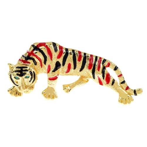 Broche de tigre de caza para mujeres y hombres, Piedra Vidrio Piedra Esmaltado cristal, No es una piedra preciosa