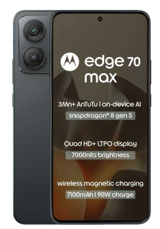 Image of Motorola Edge 70 Max (Pantone Dark Shadow, 256 GB) (8 GB RAM)