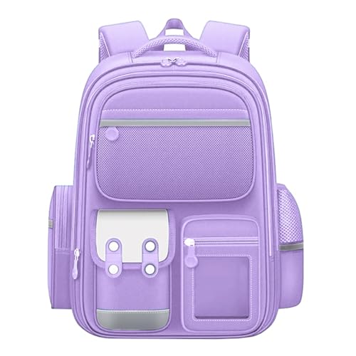 Mochila juvenil Escolar Grande Espaço Notebook Resistente (Lilas)