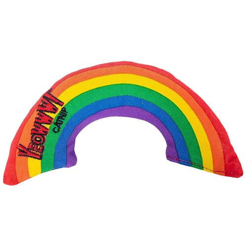 Yeowww! Catnip Rainbow Toy for Cats - Colorful Arch Shape - Durable Cotton Twill - Made in the USA - Stuffed with Organically Grown Catnip