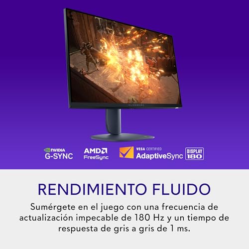 Miniatura 3 de Alienware 27 Monitor Gaming - AW2725DM, QHD (2560x1440), 180Hz, Fast IPS, 1ms, NVIDIA G-Sync Compatible, AMD FreeSync, 95% DCI-P3, HDR400, DisplayPort, 2 HDMI, 3 USB, 3 Años de Garantía