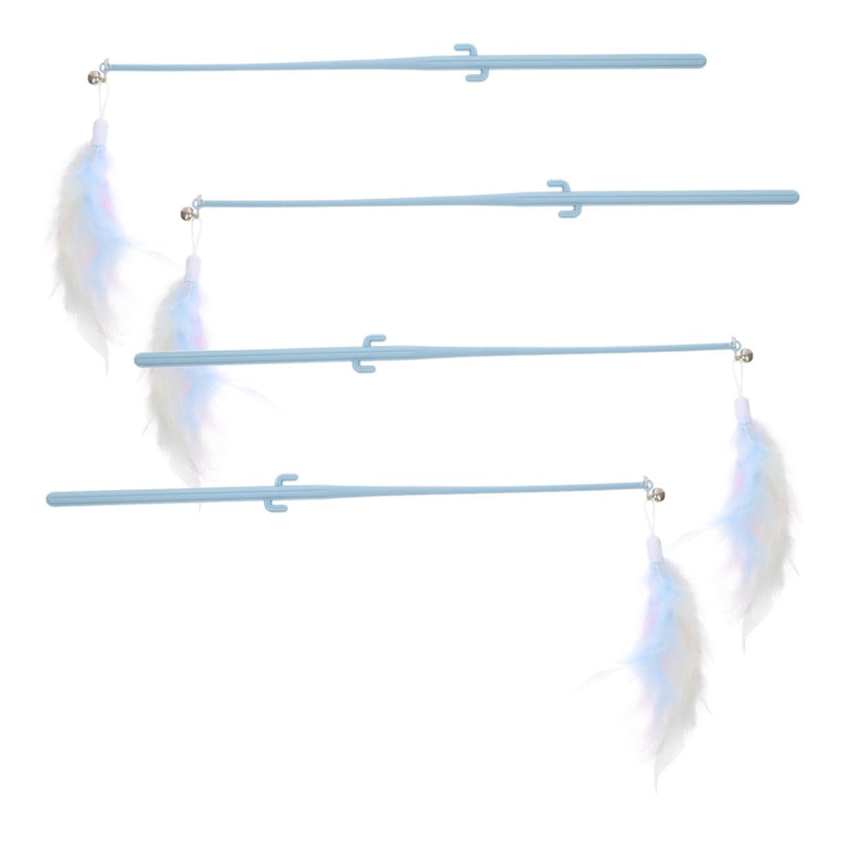 POPETPOP 16pièces Jouet Interactif pour Chat avec Plumes Et Cloche Canne à Amusante pour Intérieur Stimule Activité Physique Et Réduit Ennui