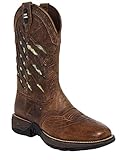 Brothers Men's and Sons Xero Gravity Patriotic Western Boot Square Toe Brown 10.5 D(M) US