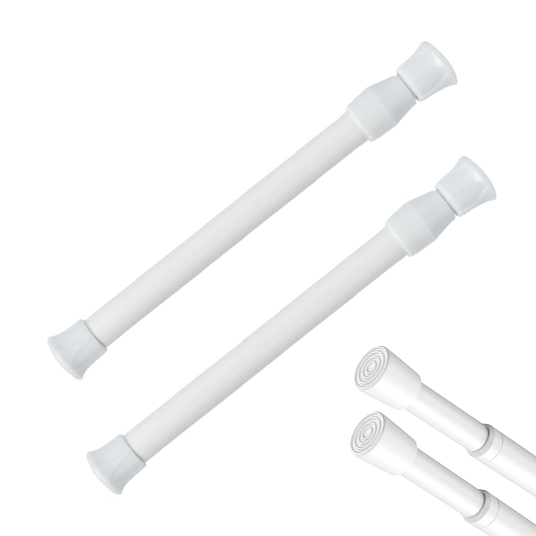 EIHI 2 pcs Barra de Tensión Telescópica,Barra Extensible,Barra de Tensión para Cortina de Ducha o Marco de Puerta,Barra de Aluminio Ajustable y Extensible,sin Taladro ni Tornillos de Fácil Montaje