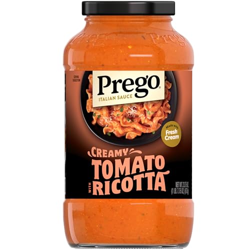 Prego Creamy Tomato Pasta Sauce With Ricotta Cheese, 23.75 oz Jar
