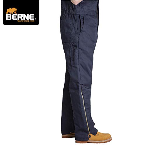 Berne Men's Heritage Twill Insulated Bib Overall, 3X-Large Regular, Navy #TOP5