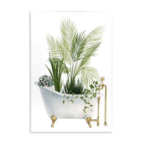 Stupell Industries Various Plants Greenery Vintage Tub Wood Wall Art, Design by Grace Popp