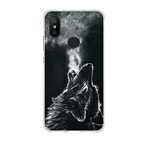 FUBAODA para Xiaomi Mi A2 /Mi 6X Funda TPU Gel de Silicona, [Lobolocotón] Resistente a Golpes, Antipolvo, Resiste a los Arañazos, Carcasa Protectora de Goma para Xiaomi Mi A2 /Mi 6X(5.99