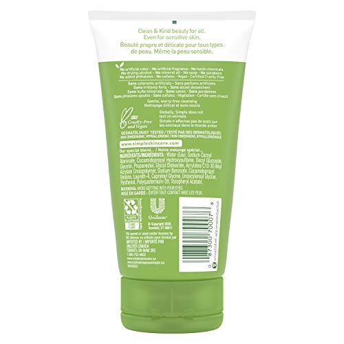 Image of Simple Kind to Skin Face Wash Cleanser for All Skin Types Moisturizing Cleanses and Hydrates 5 oz